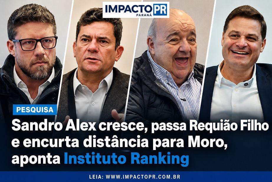 Sandro Alex cresce, passa Requião Filho e encurta distância para Moro, aponta Instituto Ranking